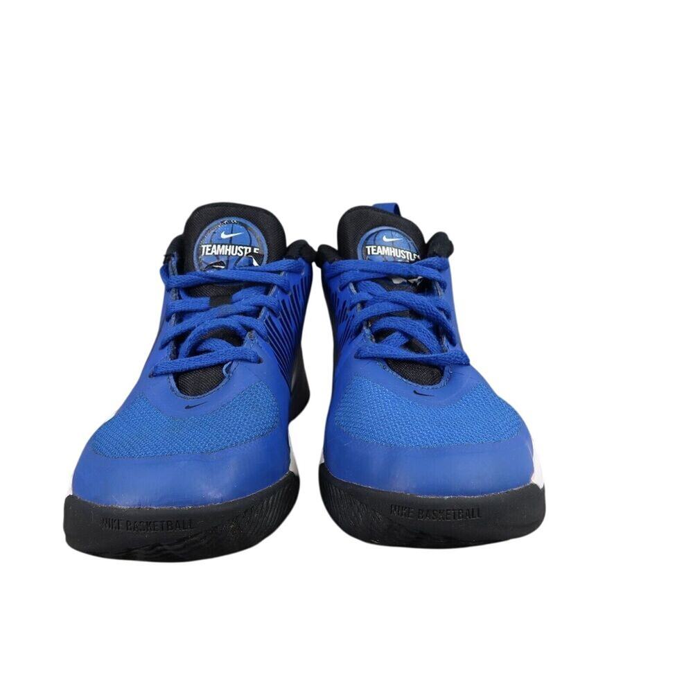 Nike Shoes Kids 4 Sneaker Team Hustle D9 GS Athletic Trainer Basketball Blue Mid - Picture 3 of 14